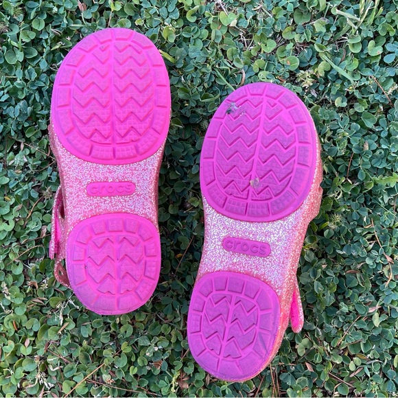 Crocs Isabella Mary Jane Glitter Jelly Sandals cherry Shoes toddler 11C jellies - Picture 4 of 5
